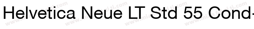 Helvetica Neue LT Std 55 Cond字体转换